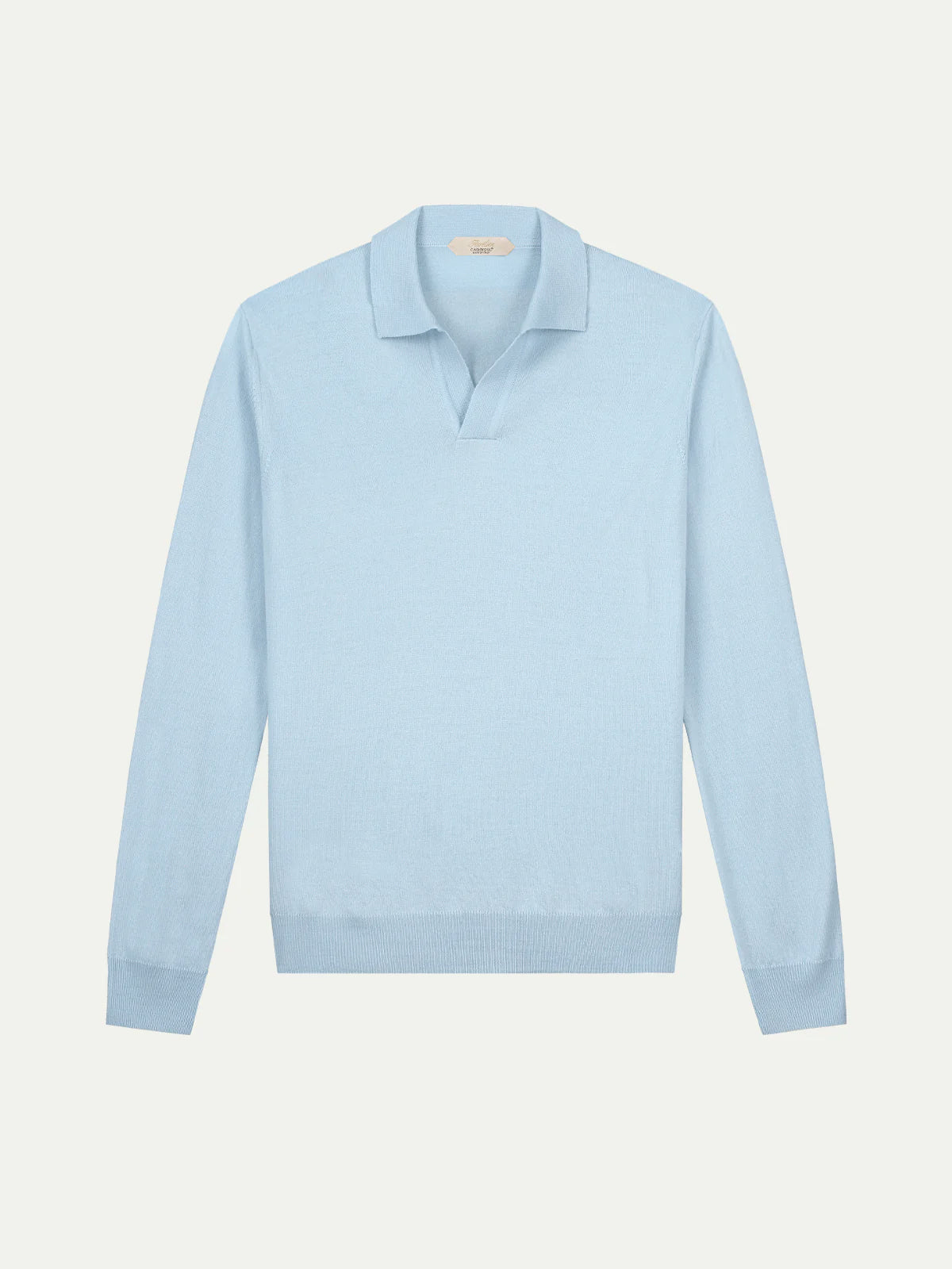 Westbourne Cashwool Longsleeve Polo Light Blue